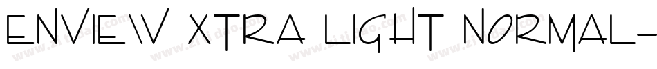 Enview Xtra Light Normal字体转换